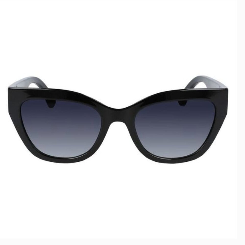 Longchamp Sunglasses Black Semi Cat Eye LO691S 001 55 20 140 Made In ITALY